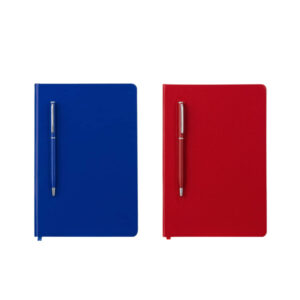 Hard Cover Notebook with Metal Pen